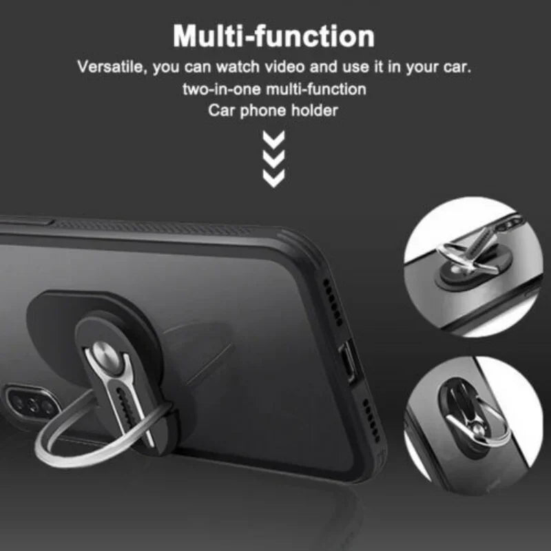 Finger Ring Phone Holder Stand Bracket Universal Mini Phone Holder Rotating for Car Air Vent Mobile Phone Back Sticker Foldable