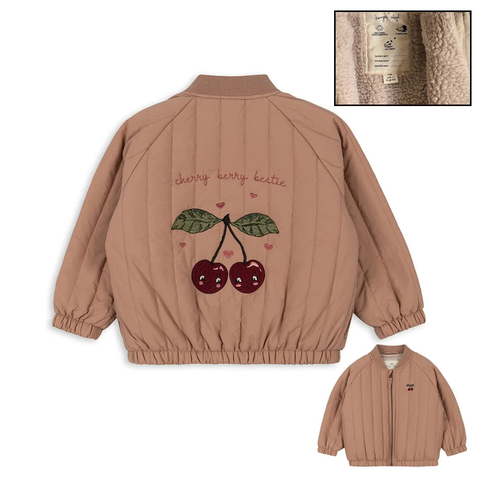 2025 Autumn KS Baby Boys Cartoon Cotton Fleece Outwear Kids Winter Clothes Toddler Girls Lambswool Jacket Child Embroidery Coat