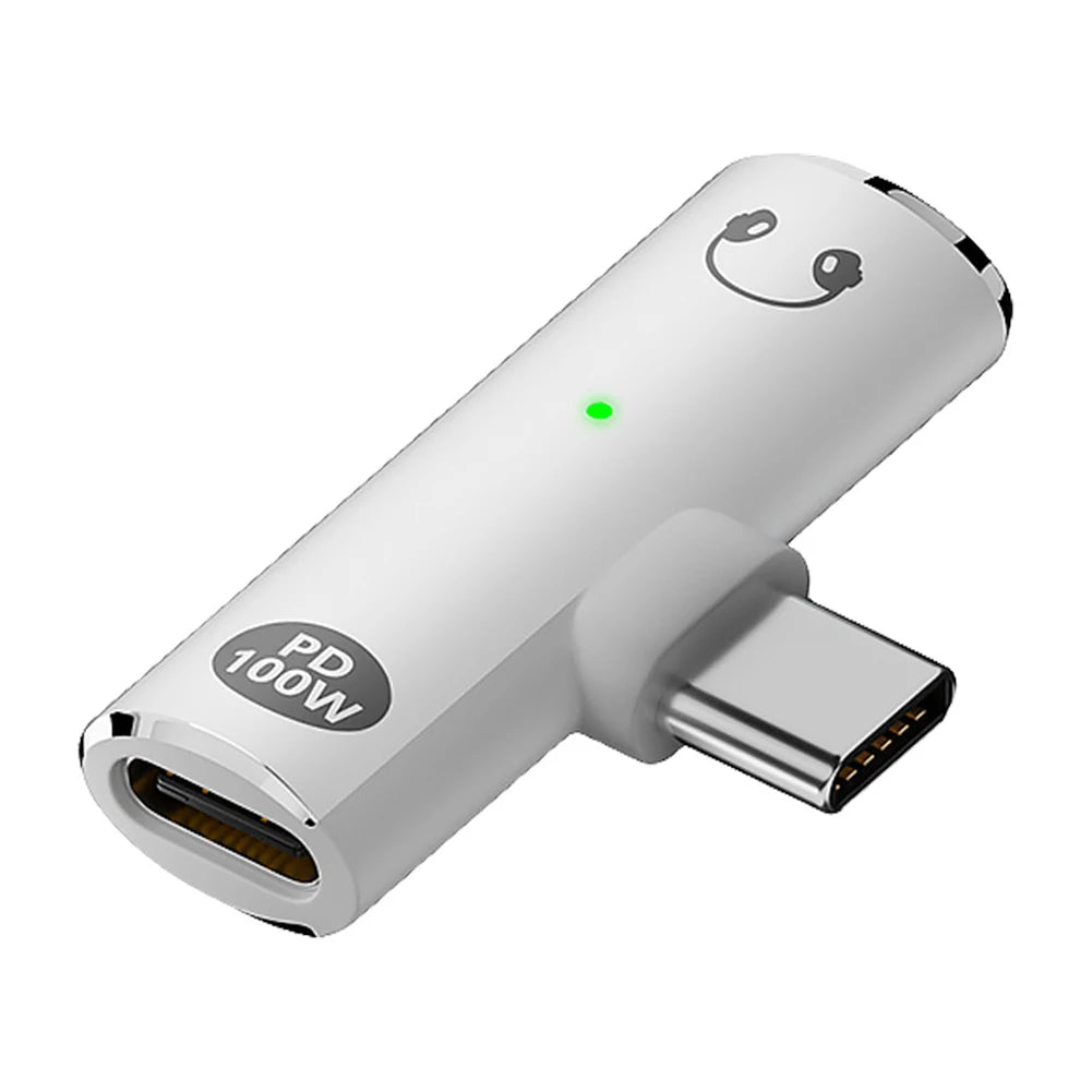 USB Type C to USB C 3.5mm Jack AUX Audio Headphone Adapter PD 100W Fast Charging Splitter With Aux Audio Jack For iPhone Huawei