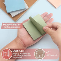 A Set of 8 Retro Moranti Square Color Sticky Notes, Each with 82 Pages, for Student Office Supplies