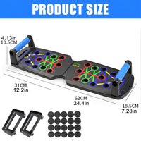 Foldable Push Up Board, Professional Strength Training Equipment with Ergonomic Handles - Home Gym Fitness Tool for Men & Women