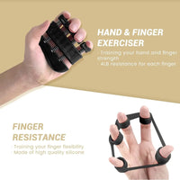 5PCS Grip Trainer Kit: Hand/Forearm/Finger Strengtheners, Exercisers, Stress Ball & Forearm Ring for Muscle Build & Injury Recov