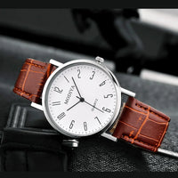Men's Watches Business Wristwatch Luxury Leather Strap