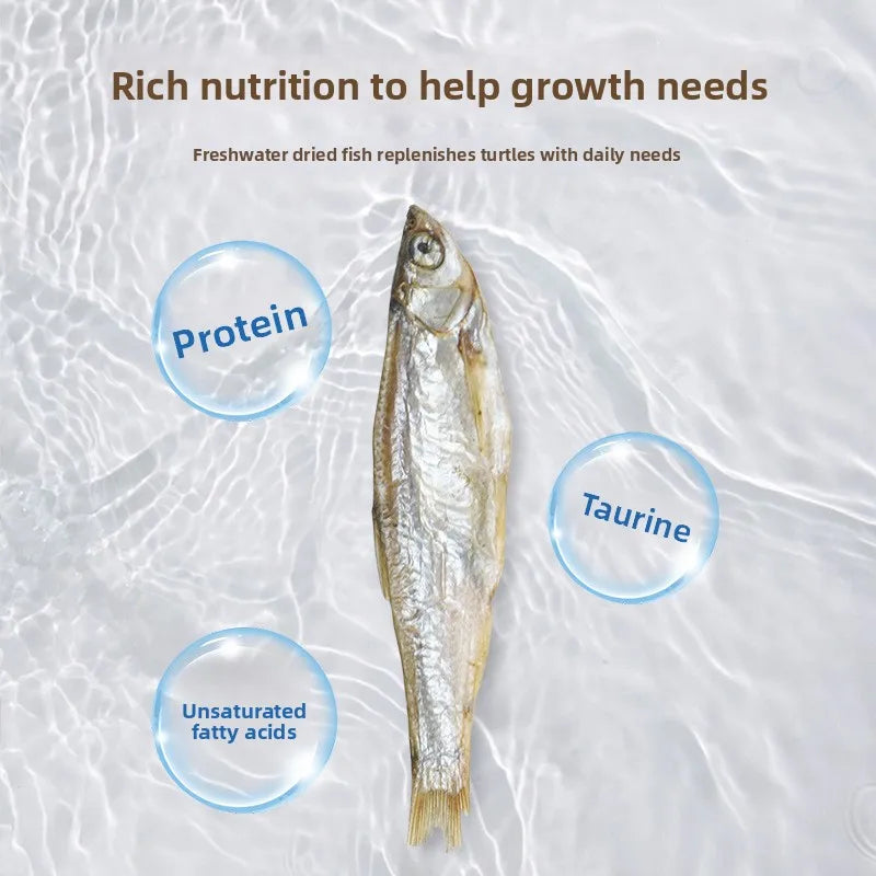 Nai chong Freeze-Dried Freshwater Fish Snacks - All-Natural Treats for Turtles, Cats, Dogs & Small Pets - Nutritional Supplement