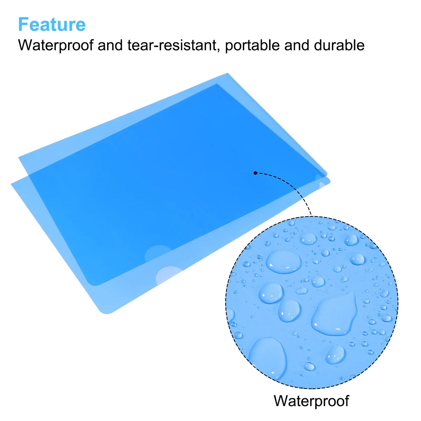 12/24Pcs A4 L Type Folders Plastic File Project Pockets Clear Paper Document Jacket Sleeve for School Office Supplies