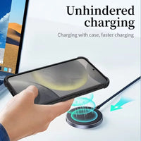 New luxury and cool Magsafe wireless magnetic charging anti drop armor case for Samsung Galaxy S25 S24 S23 Ultra Phone case