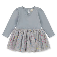 Summer KS Baby Girls Cherry Mesh Dress Kids Clothes Girls Princess Dresses Children Skirts Christmas Party Long Sleeve Vestidos