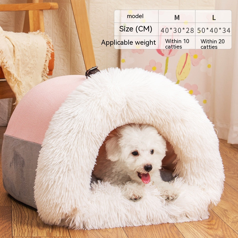 Pet Nest Portable Autumn And Winter Warm Dog Nest Moisture-proof Long Fur Cat Nest Cross Border Pet Nest