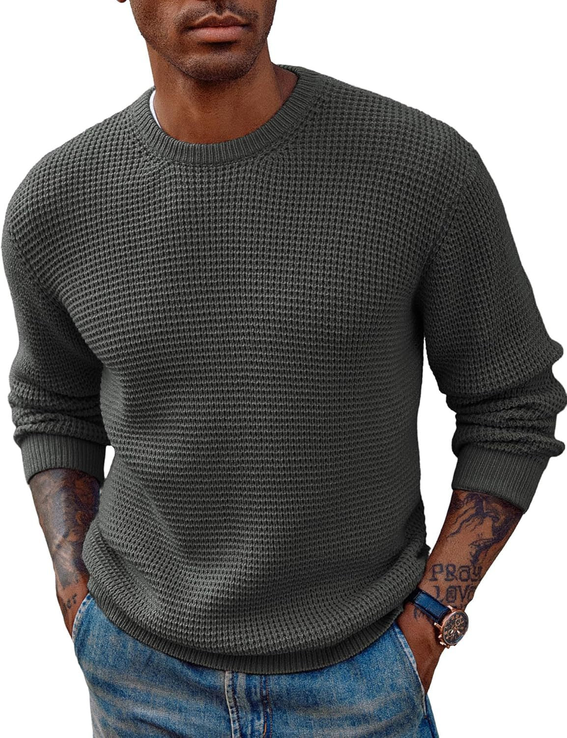 New Solid Color Round Neck Sweater