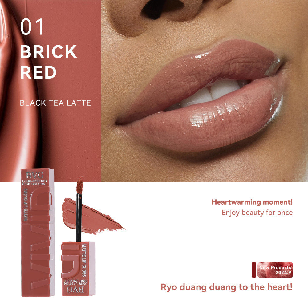 Matte Finish Lip Lacquer Sets Nonstick Cup Non-fading