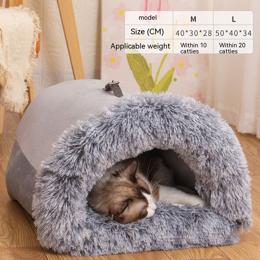 Pet Nest Portable Autumn And Winter Warm Dog Nest Moisture-proof Long Fur Cat Nest Cross Border Pet Nest